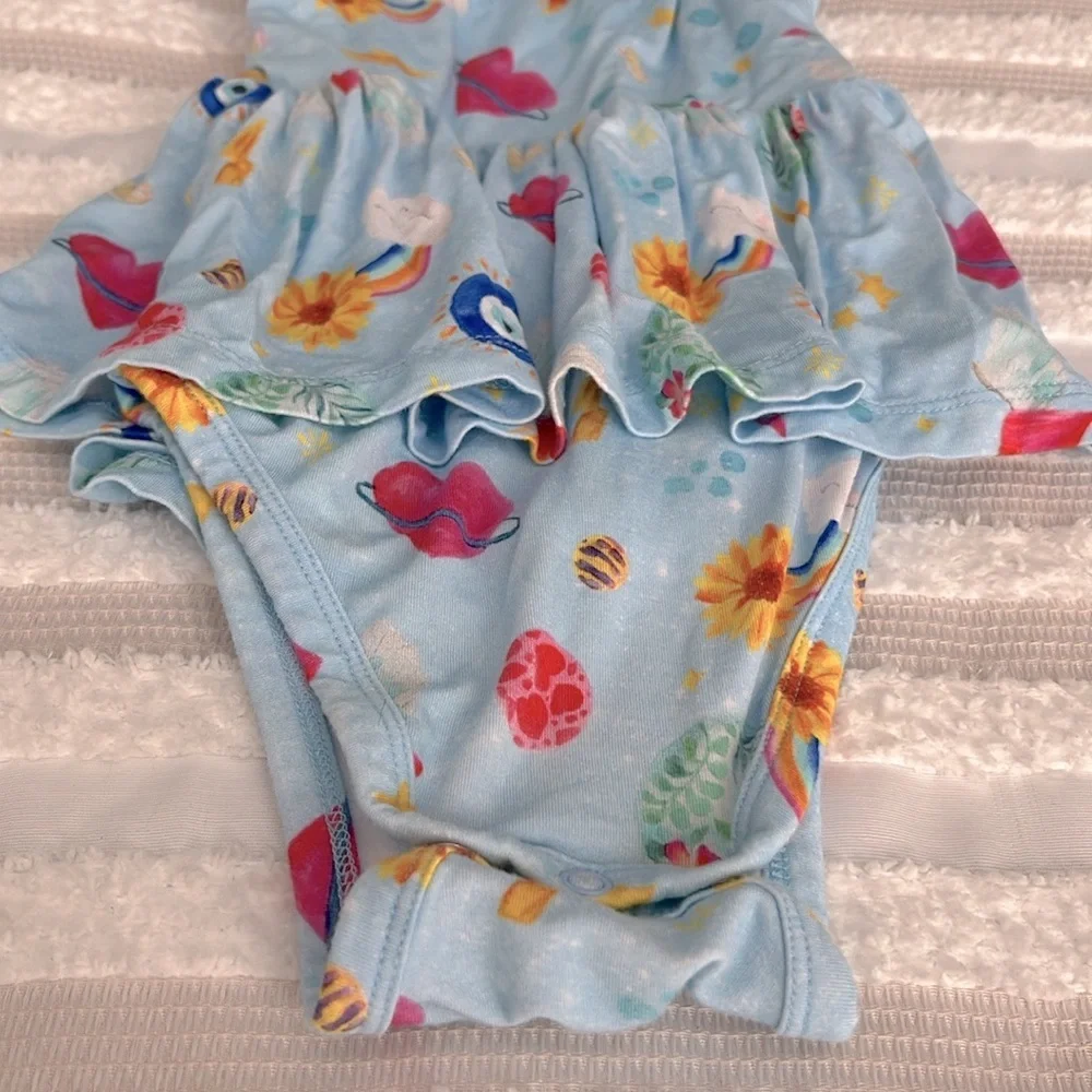 🩵Baby Blue Floral & Heart Bodysuit (12-18M) 🩵 - Picture 7 of 7